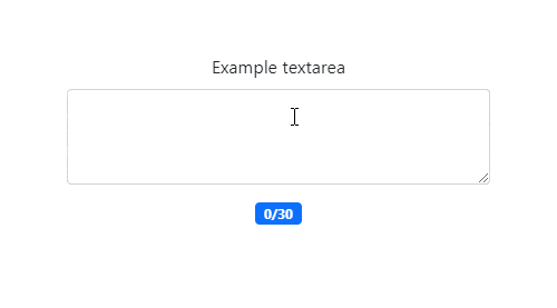 Textarea character counter