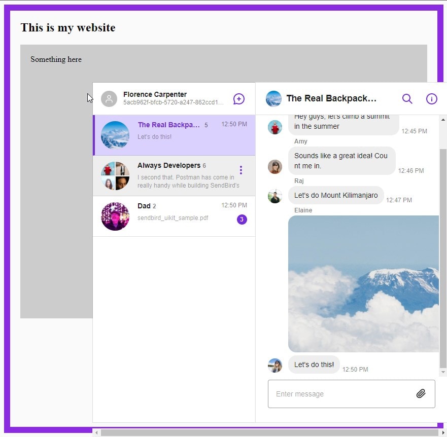 chat with contacts