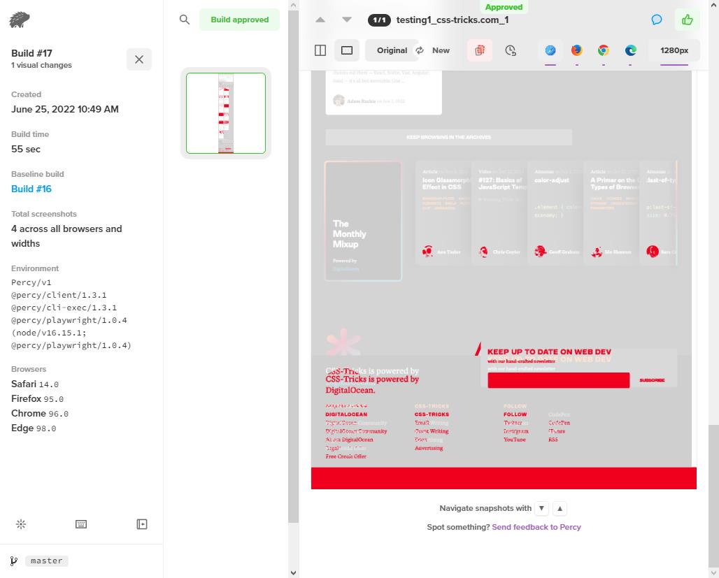 Dashboard with options