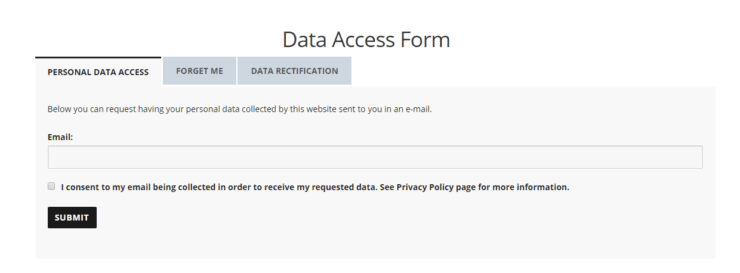 data access form