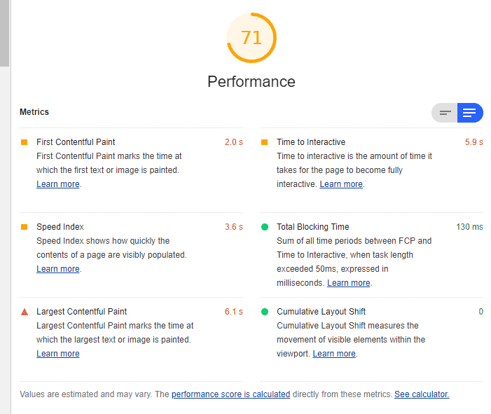 Preview of PageSpeed Insights for Chrome