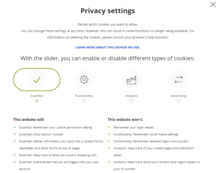 privacy settings