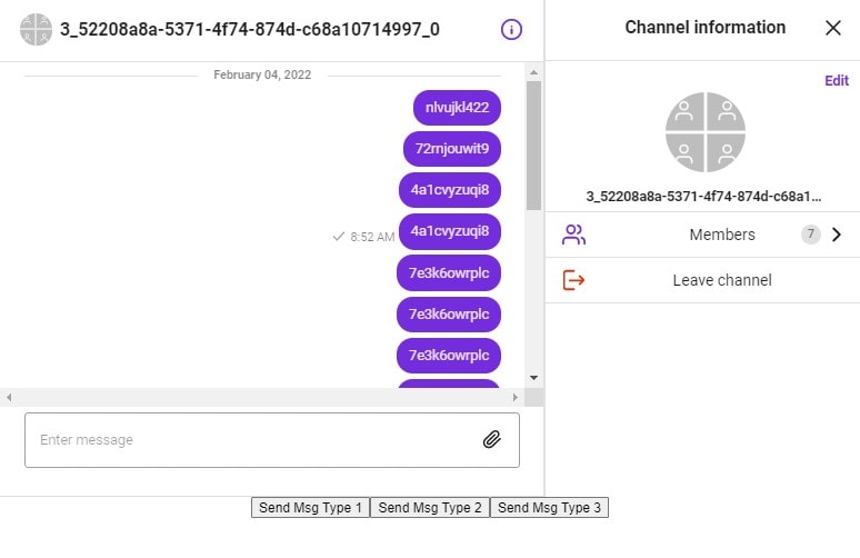 chat window preview and channel information on the right