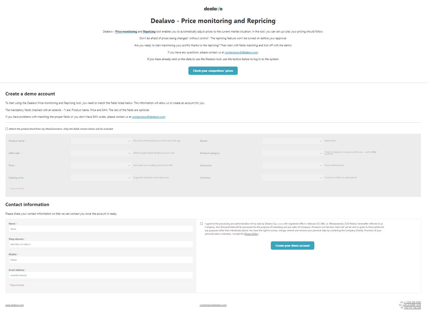 Black text over white background with a form and two buttons